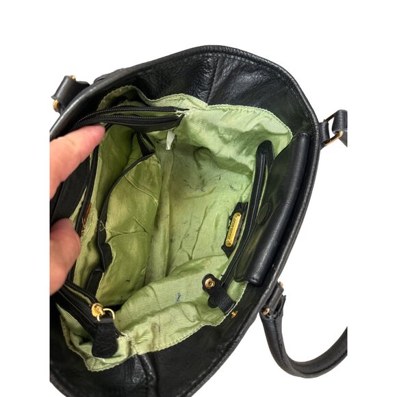 Isabella Fiore vintage leather tossled floral handbag purse SKU 3227 - Picture 13 of 16